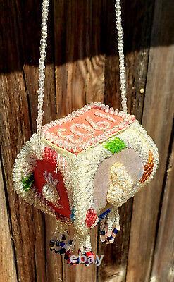 1903 Antique IROQUOIS Beadwork Child's Whimsy Purse Museum Quality Excellent