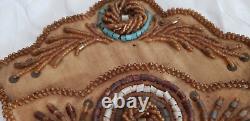 1912 Native American Victorian Seed Beaded Hand Made Hanging Match Card Holder