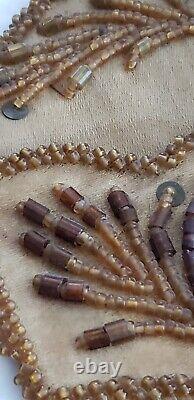 1912 Native American Victorian Seed Beaded Hand Made Hanging Match Card Holder