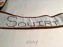 1940's-1970's NATIVE AMERICAN INDIAN BEADED BELT LETTERED SQUIRT WITH HOLSTER