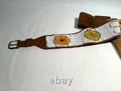 1940's-1970's NATIVE AMERICAN INDIAN BEADED BELT LETTERED SQUIRT WITH HOLSTER