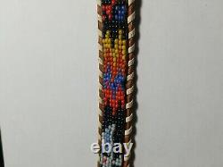 Antique Native American Beaded Belt 7/8 x 29 Hand Sewn -Excellent Condition