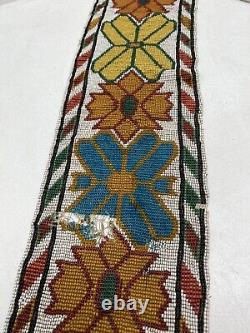 Antique Native American Beadwork Ceremonial Handmade Sash Belt! BEAUTY