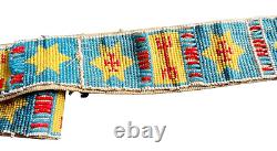 Antique Native American Indian Late 1800's Beaded Bead Work Belt