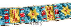 Antique Native American Indian Late 1800's Beaded Bead Work Belt