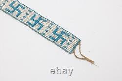 Antique Native American beaded Sioux or Navajo belt strip