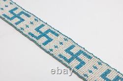 Antique Native American beaded Sioux or Navajo belt strip