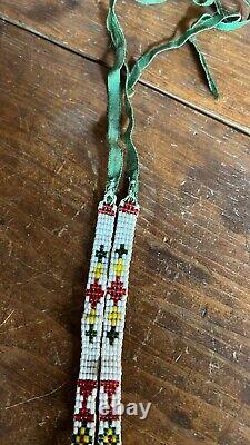 Antique Native North American Beaded Handmade Beadwork Beaded Necklace