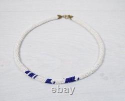 Antique Native North American Beaded Handmade Beadwork Beaded Necklace Pendant
