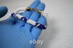 Antique Native North American Beaded Handmade Beadwork Beaded Necklace Pendant