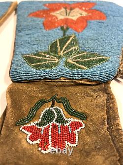 Antique Original Native American Indian Beaded Gauntlet Glove Late 1800's Lot2