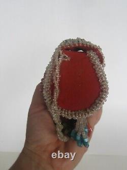 Antique Victorian Era Native American Iroquois Souvenir Beaded Purse / Box