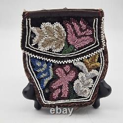 Antique/vintage Iroquois Native American Indian Beadwork Beaded Purse Pocket