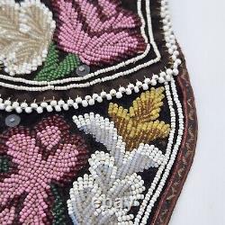 Antique/vintage Iroquois Native American Indian Beadwork Beaded Purse Pocket