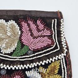 Antique/vintage Iroquois Native American Indian Beadwork Beaded Purse Pocket