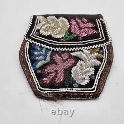 Antique/vintage Iroquois Native American Indian Beadwork Beaded Purse Pocket