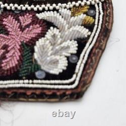 Antique/vintage Iroquois Native American Indian Beadwork Beaded Purse Pocket