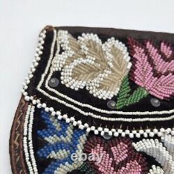 Antique/vintage Iroquois Native American Indian Beadwork Beaded Purse Pocket