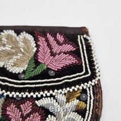 Antique/vintage Iroquois Native American Indian Beadwork Beaded Purse Pocket