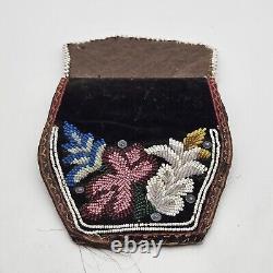 Antique/vintage Iroquois Native American Indian Beadwork Beaded Purse Pocket