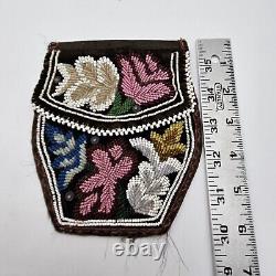 Antique/vintage Iroquois Native American Indian Beadwork Beaded Purse Pocket