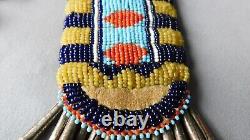 Beautiful Native American Beaded Leather Tobacco / Pipe Bag, Pouch