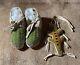 Beautiful Native American Lakota Sioux Beaded Baby Moccasins And Fetish Set