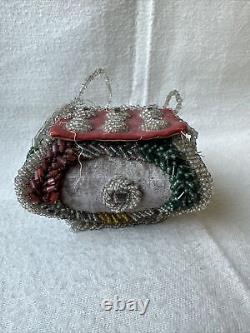 C. 1870 Iroquois Native American Beadwork Whimsy Box/Purse