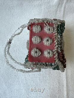 C. 1870 Iroquois Native American Beadwork Whimsy Box/Purse