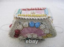 Folk Art Vintage Beaded Iroquois Whimsy Handbag Native American Beadwork