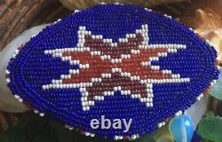 HAND BEADED VTG LAKOTA SIOUX Style Yurok With Arrow Design Belt / Hair ClipTop