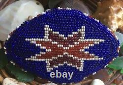 HAND BEADED VTG LAKOTA SIOUX Style Yurok With Arrow Design Belt / Hair ClipTop