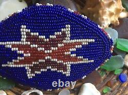 HAND BEADED VTG LAKOTA SIOUX Style Yurok With Arrow Design Belt / Hair ClipTop