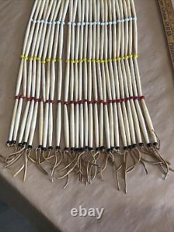 Hand Made Native American Bone Pipe Beaded Breast Plate