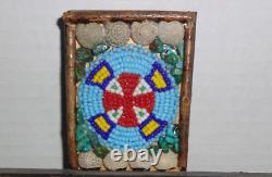 Handmade Western Native American Indian Mosaic Shell Turquoise Cross Wall Art