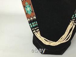 Lot# 2043. Native American 6 Strand Seed Bead, heishi 23 Necklace