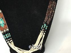 Lot# 2043. Native American 6 Strand Seed Bead, heishi 23 Necklace