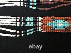 Lot# 2043. Native American 6 Strand Seed Bead, heishi 23 Necklace