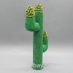 NATIVE AMERICAN BEADWORK-BLOOMING SAGUARO CACTUS by ALESIA PONCHO-ZUNI