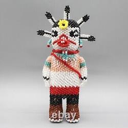 NATIVE AMERICAN BEADWORK-CLOWN KACHINA by FERRELL ZEENA-HOPI