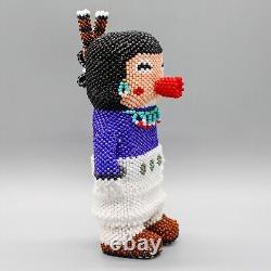 NATIVE AMERICAN BEADWORK-LARGE NAVAJO KACHINA by FERRELL ZEENA-HOPI