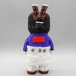 NATIVE AMERICAN BEADWORK-LARGE NAVAJO KACHINA by FERRELL ZEENA-HOPI