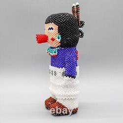 NATIVE AMERICAN BEADWORK-LARGE NAVAJO KACHINA by FERRELL ZEENA-HOPI