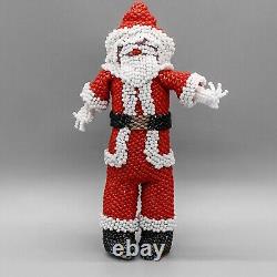 NATIVE AMERICAN BEADWORK-VINTAGE BEADED SANTA by ANITA MAHKEE-ZUNI