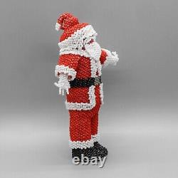 NATIVE AMERICAN BEADWORK-VINTAGE BEADED SANTA by ANITA MAHKEE-ZUNI