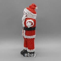 NATIVE AMERICAN BEADWORK-VINTAGE BEADED SANTA by ANITA MAHKEE-ZUNI