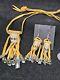 Native American Indian Apache Miniature Basket Earring And Necklace Set Nice
