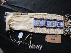 Native American 2-sided Beaded Leather Bag, Chanupa Pipe Bag, Sd-042307598