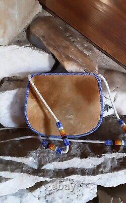Native American Beaded Bag. Shoshone Bannock. Crossbody. Purse. GORGEOUS ROSE