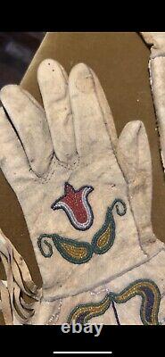 Native American Beaded Gauntlets Plains